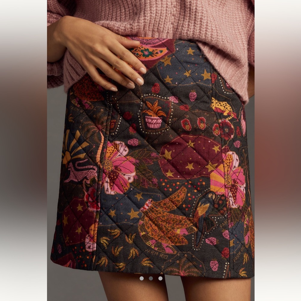 NWT Farm Rio Quilted mini skirt